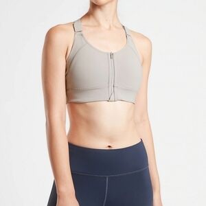 Athleta Empower Bra in Pebble Grey Small Medium/High Impact